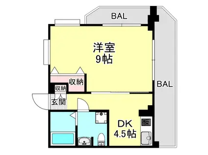 NESTY本山(1DK/2階)の間取り写真