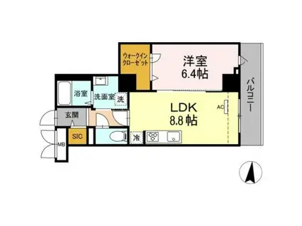 GRAND SOLEIL(1LDK/4階)の間取り写真