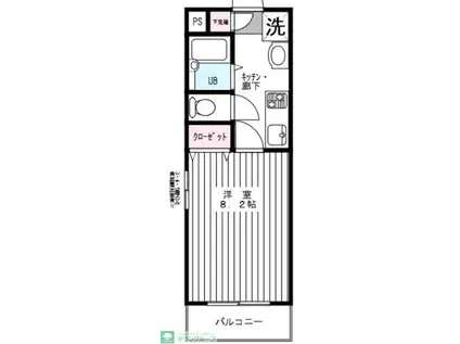 コンコルディア トウキョウ ウエスト(1K/4階)の間取り写真