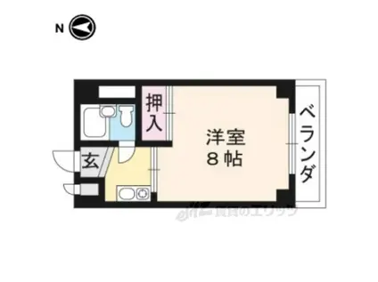 サンリッチ西浦(1K/2階)の間取り写真