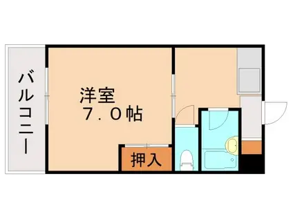 アートメゾン諸岡(1K/1階)の間取り写真