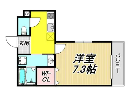 フジパレス南塚口サウス(1K/3階)の間取り写真