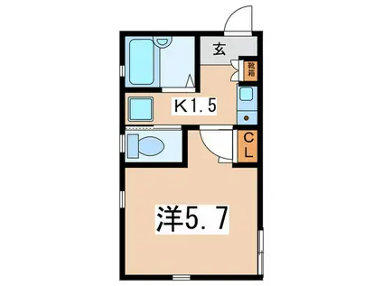 PLACE KATAKURA(1K/1階)の間取り写真