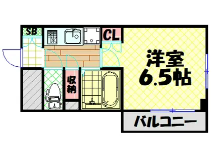 VERGER ZENSHIN(1K/5階)の間取り写真