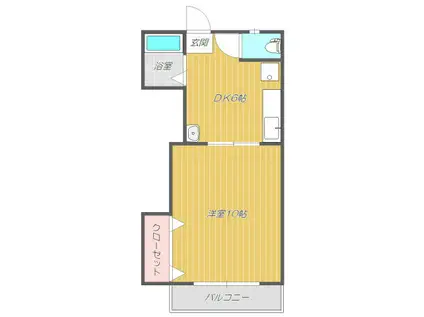 エンブレムNY(1DK/2階)の間取り写真