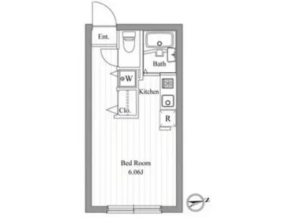 ZESTY東新宿 ゼスティ東新宿(1K/4階)の間取り写真