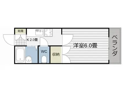 サンシティ鴨池II(1K/1階)の間取り写真