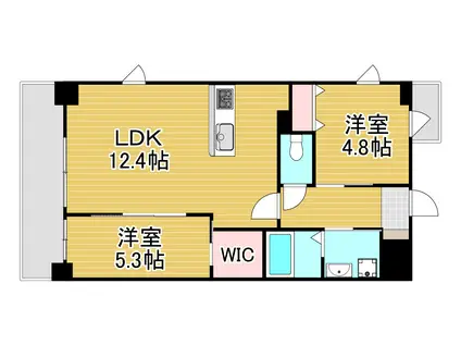 MDI VISTA MARE門司駅前(2LDK/8階)の間取り写真
