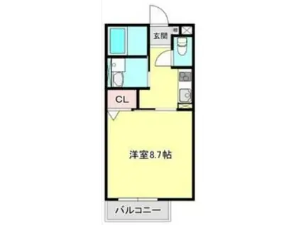 ロイヤルハイツ黒川町(1K/2階)の間取り写真