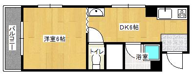 新福島ビル(1DK/3階)の間取り写真