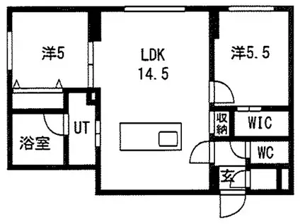 WELL RESIDENCE(2LDK/3階)の間取り写真