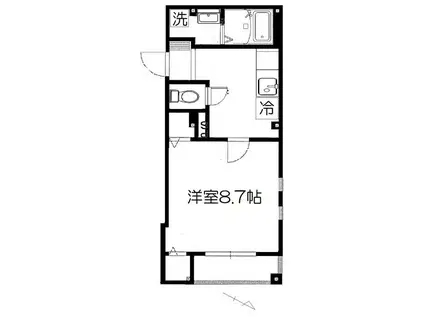 ラスパセス代々木(1DK/1階)の間取り写真