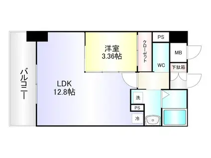 GALA PLATINUM COURT(1LDK/11階)の間取り写真