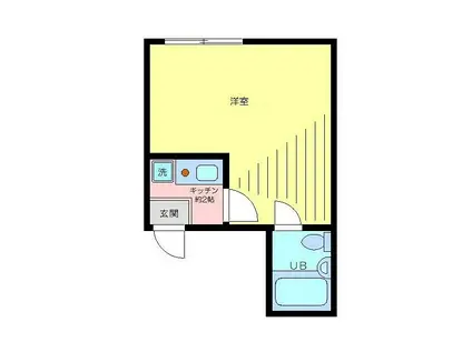 菅田ビル(1K/3階)の間取り写真