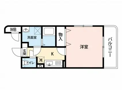 ヴィランス大塚I(1K/3階)の間取り写真