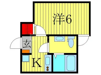 H.A.ステラ(1K/3階)の間取り写真