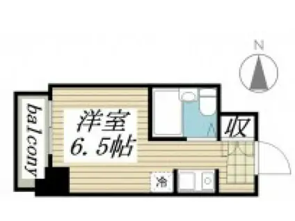 フォーラムイン・東京(ワンルーム/12階)の間取り写真