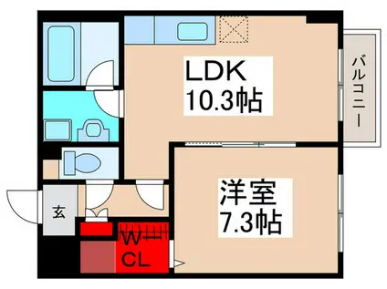 オリエントハウス(1LDK/1階)の間取り写真
