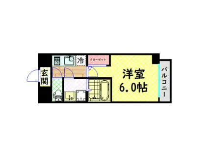 エスリード難波AGREA(1K/2階)の間取り写真