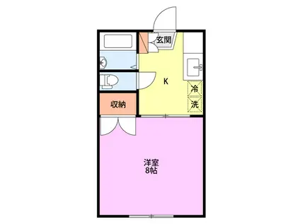 トーコーハイツ(1K/1階)の間取り写真