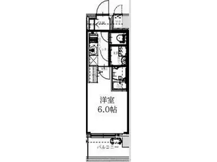 エスリードレジデンスグラン大阪福島ノース(1K/4階)の間取り写真