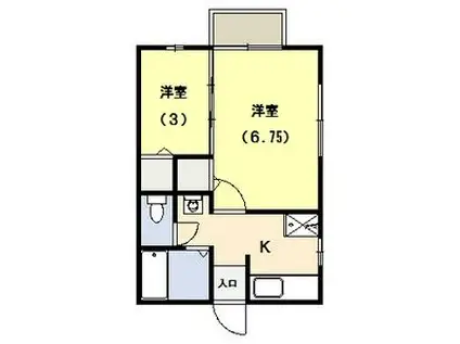 ジャスミンハセガワ(2K/1階)の間取り写真