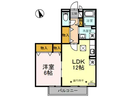 チェリーコート(1LDK/1階)の間取り写真