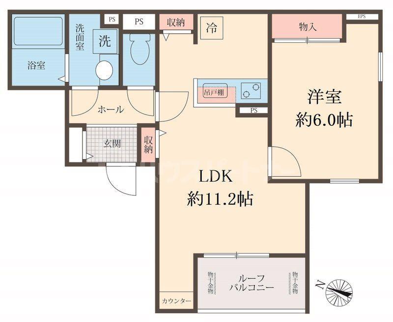 スマイル K(1LDK/3階)の間取り写真