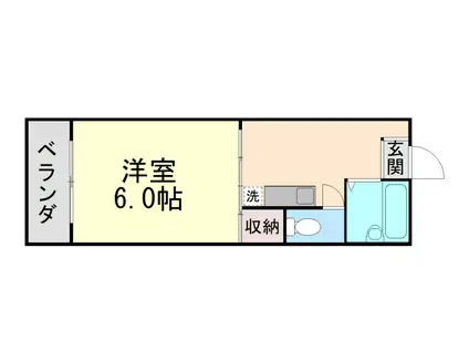 コスモハイツ高尾(1K/2階)の間取り写真