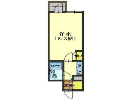ダイアパレス函館南部坂(1K/8階)の間取り写真