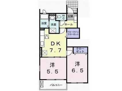 エンジェル・ハート(2DK/1階)の間取り写真