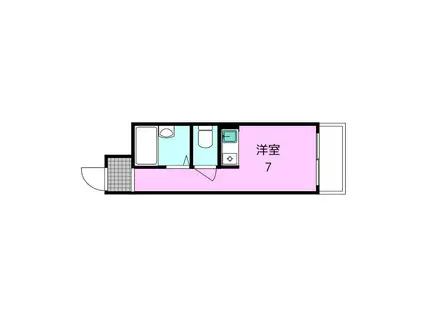 川口ハイツ(ワンルーム/10階)の間取り写真