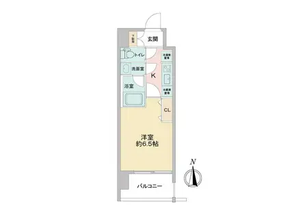 ファーストフィオーレ江坂ウエスト(1K/3階)の間取り写真