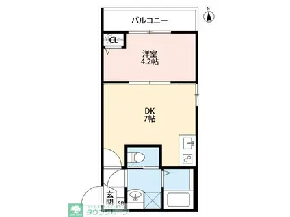 レジデンスSAKURA舎人(1DK/3階)の間取り写真