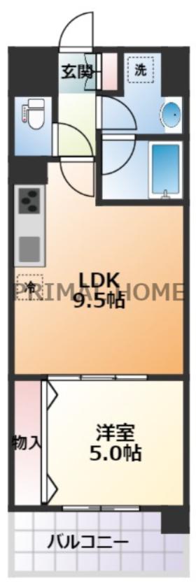PORTSIDE URBAN RESIDENCE(1LDK/4階)の間取り写真
