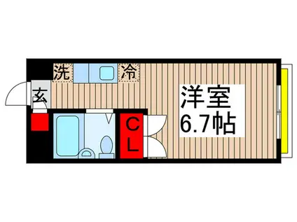 エステートピア村石NO2(ワンルーム/2階)の間取り写真