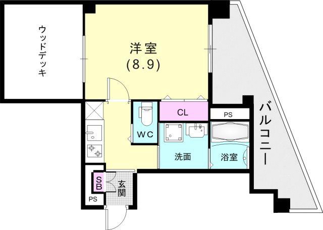 MANO MANSION(1K/6階)の間取り写真