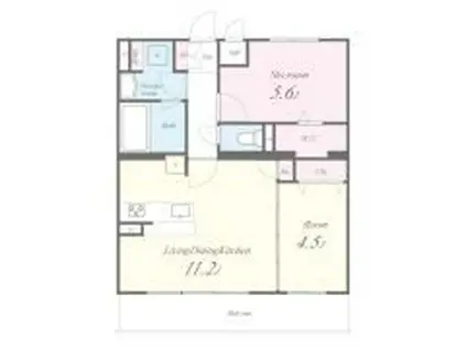 パークサイド健都(1SLDK/1階)の間取り写真