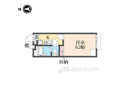 レオパレス久々知Ⅱ(1K/2階)の間取り写真