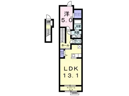 サンリットハウスグランデ A(1LDK/2階)の間取り写真