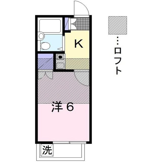 プラスコート代官四丁目(1K/2階)の間取り写真