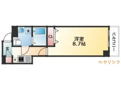 クラシタイヤー丸の内(1K/4階)の間取り写真