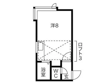エクセレント澄川(ワンルーム/3階)の間取り写真
