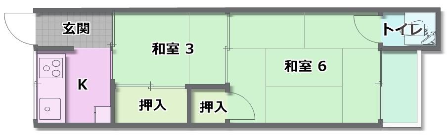 第2光久文化(2K/2階)の間取り写真
