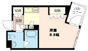 エスティメゾン板橋C6(ワンルーム/13階)の間取り写真