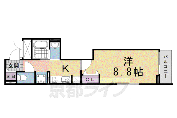 サピー日英III(1K/3階)の間取り写真