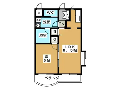 シンセアーマンション富士宮I(1LDK/1階)の間取り写真