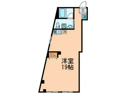 アルティス山王(ワンルーム/2階)の間取り写真