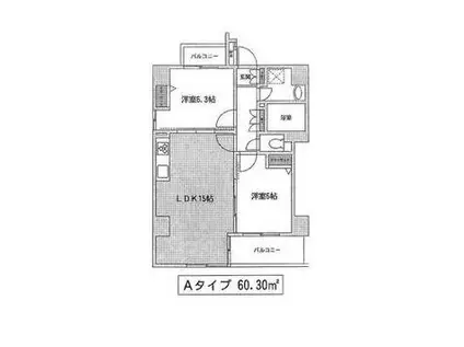 ルクソールスター(2LDK/3階)の間取り写真
