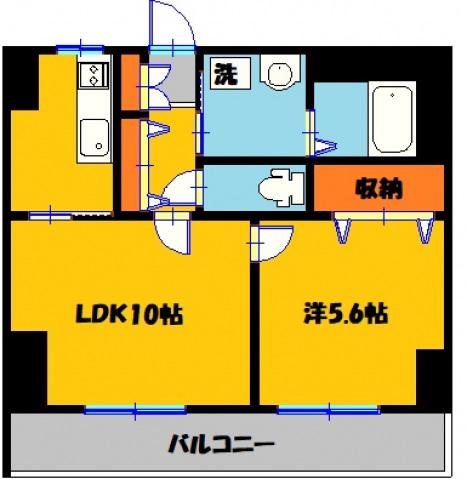コンフォート・アーバン(1LDK/6階)の間取り写真
